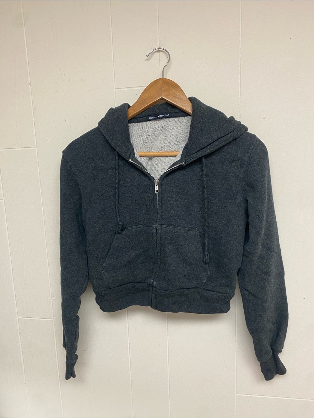 Cozy Dark Charcoal Zip-Up Hoodie